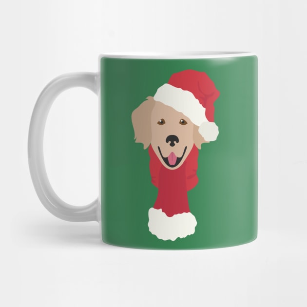 Golden Retriever Christmas Dog by JunkyDotCom